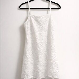 Elegant White Lace Mini Dress